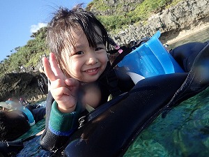 沖縄シュノーケリング４歳