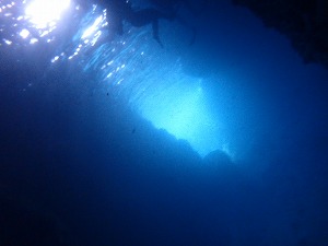青の洞窟ダイビング　洞窟の様子